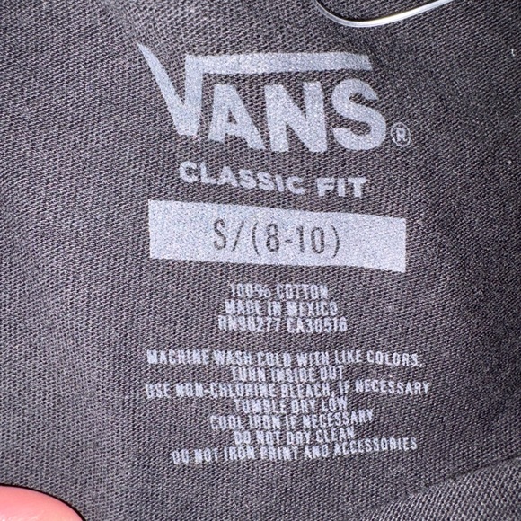 Vans Black Short Sleeve Tee Bold Logo - Picture 7 of 8